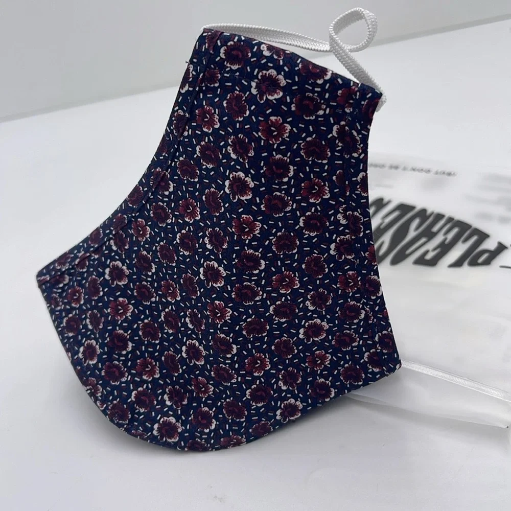 Floral Blue and Red Fabric Doorstop TED BAKER LONDON Reversible Reusable NWT